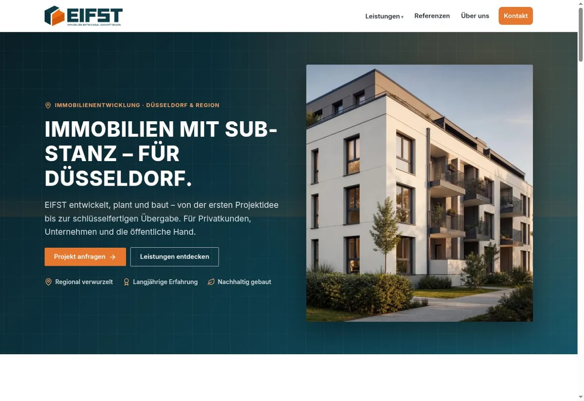 Website-Screenshot: EIFST