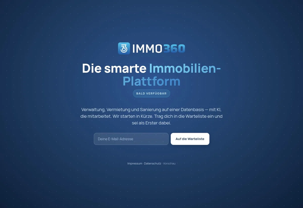 Website-Screenshot: Immo360